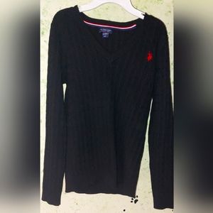 US Polo Assn. V-neck Black Sweeter